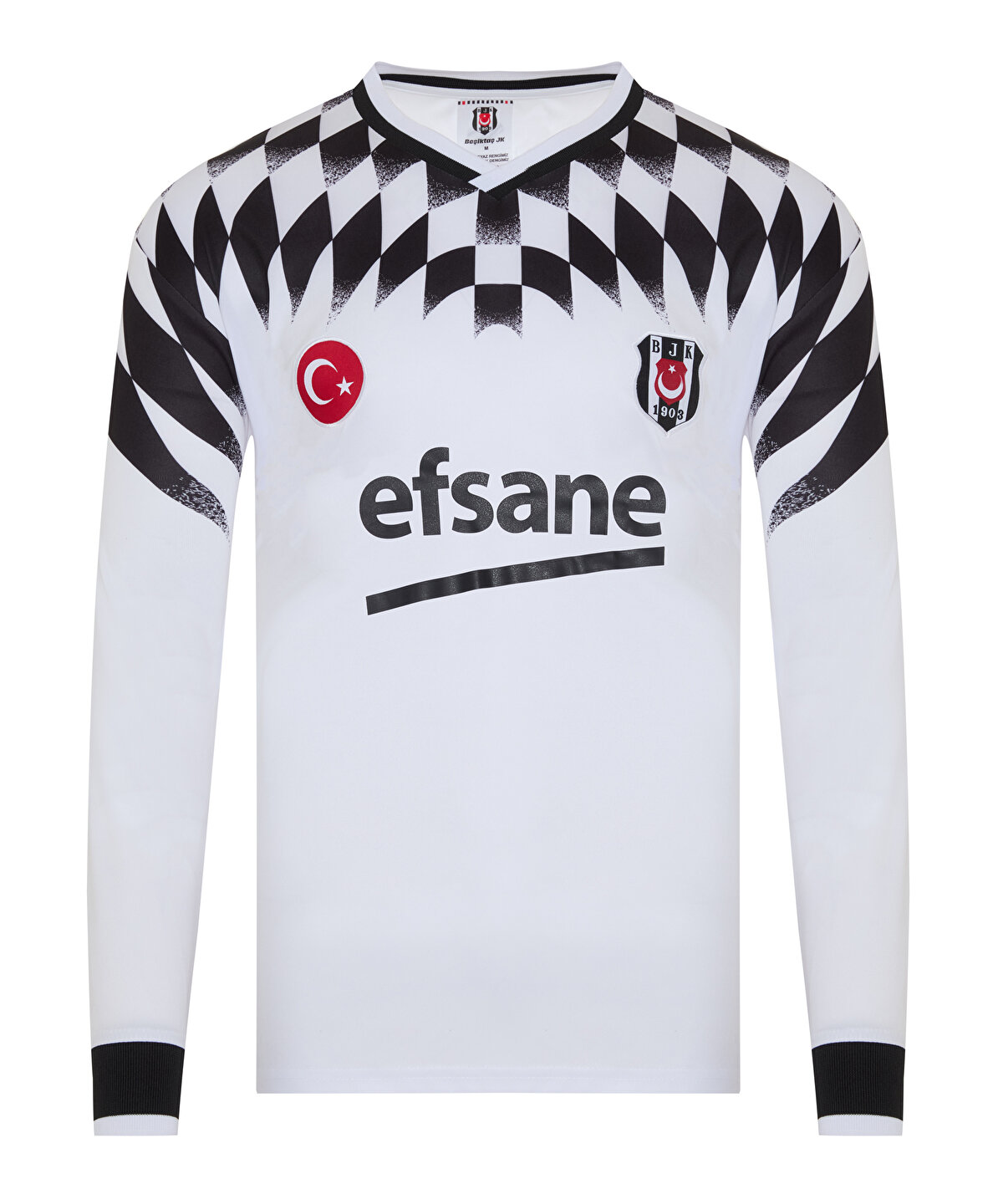 Beşiktaş Retro Efsane Uzun Kol Beyaz Forma